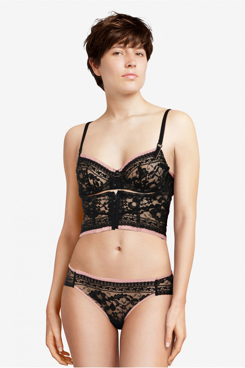 Кружевное бюстье 01E3 noir