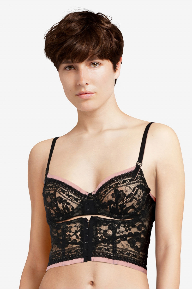 Кружевное бюстье 01E3 noir