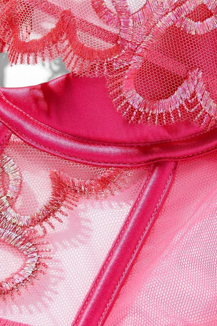 Бюстьє з вишивкою 769171568 pink Victoria`s Secret вишивка