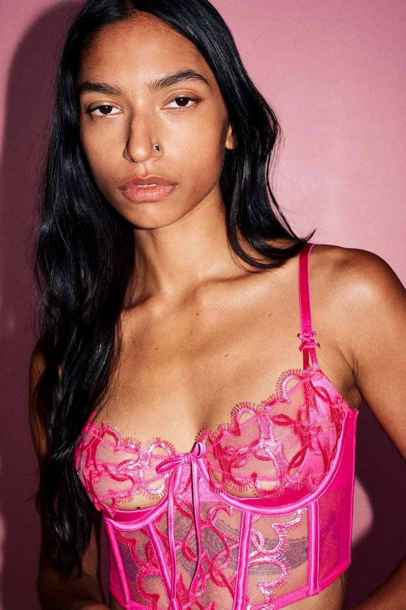Бюстьє з вишивкою 769171568 pink Victoria`s Secret