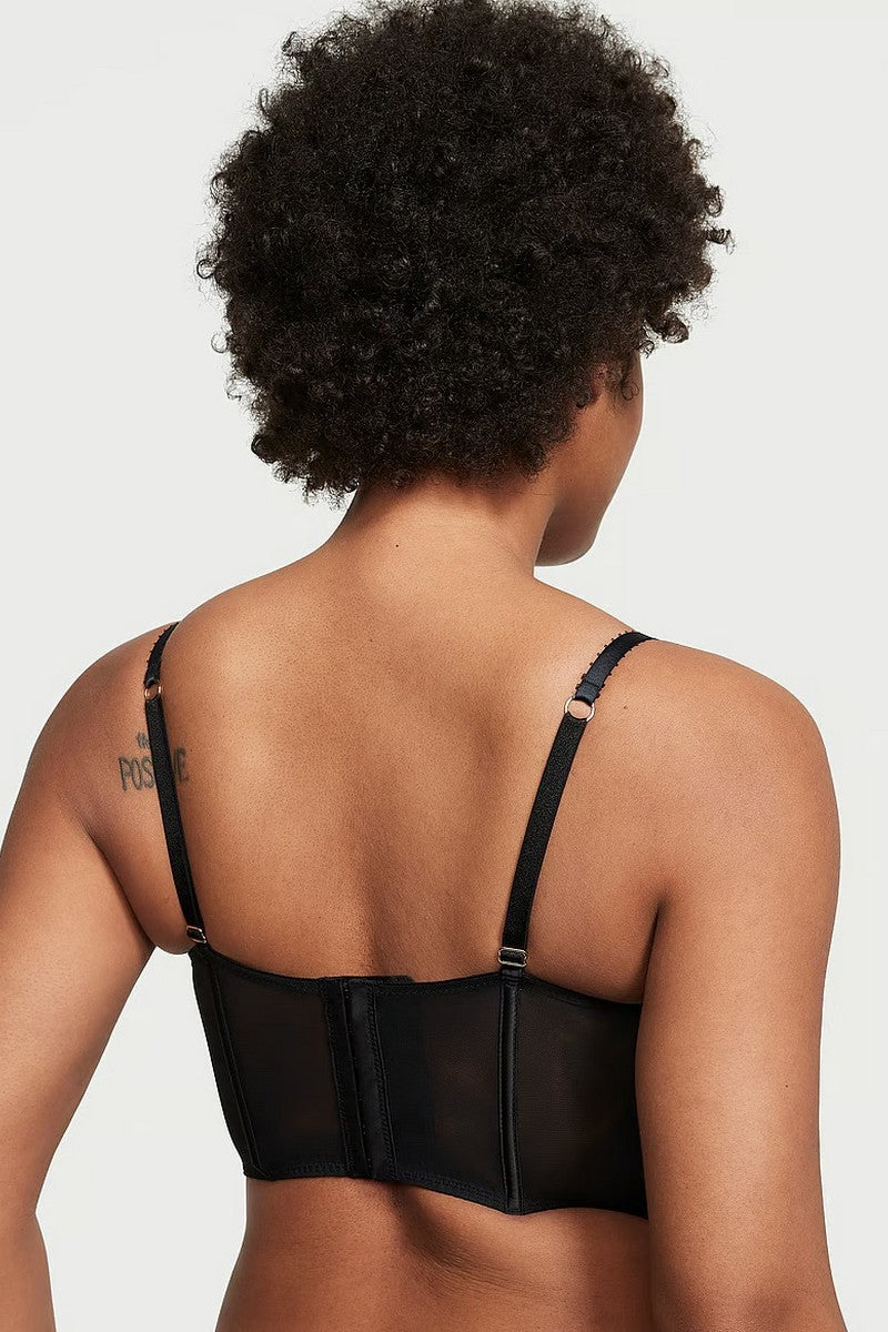 Бюстьє з вишивкою 838601443 black Victoria`s Secret спина