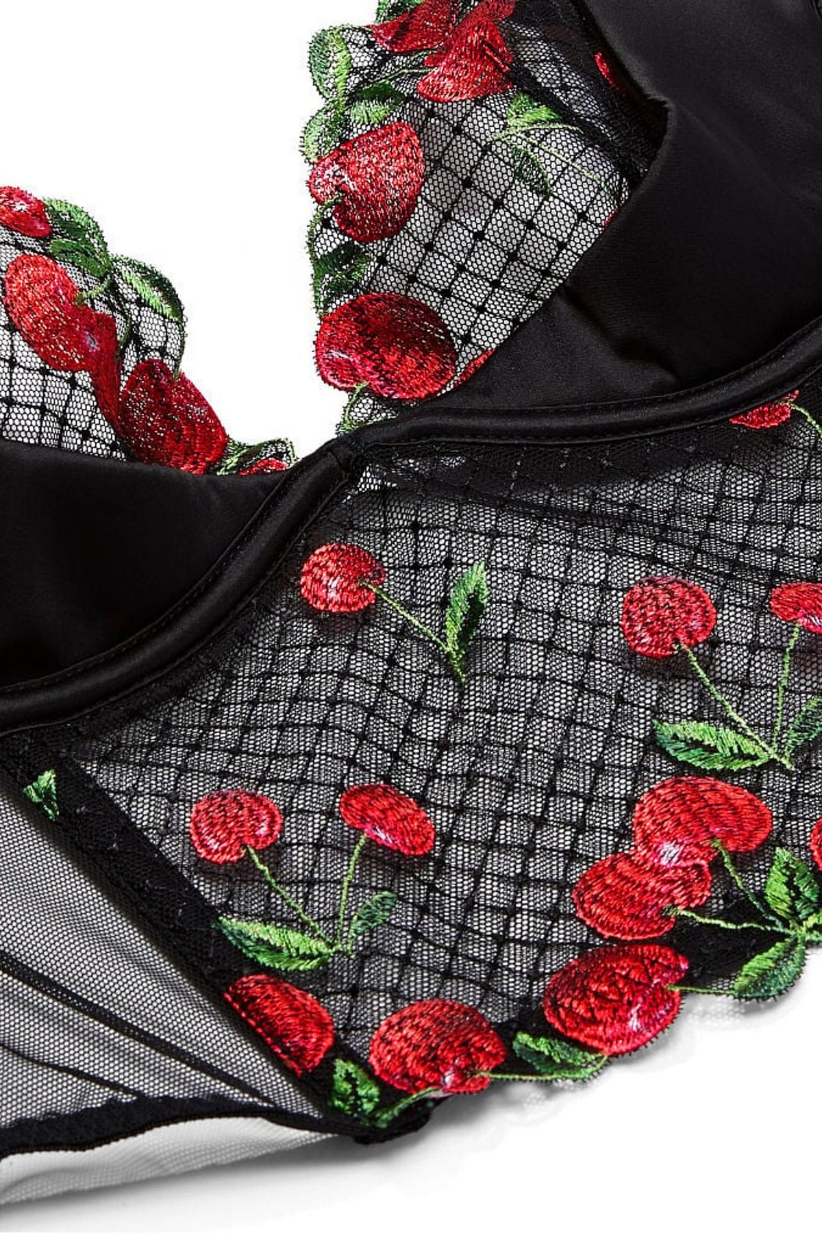 Бюстьє з вишивкою 838601443 black Victoria`s Secret вишивка
