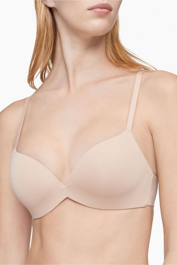 Гладкий бюстгальтер без косточек 238058183 beige