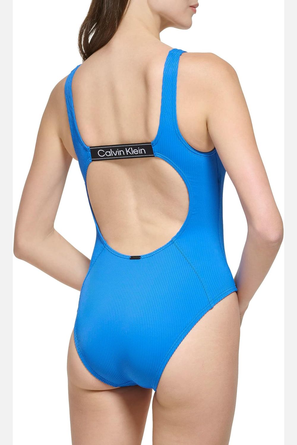 Cдельный купальник в рубчик 286630848 blue