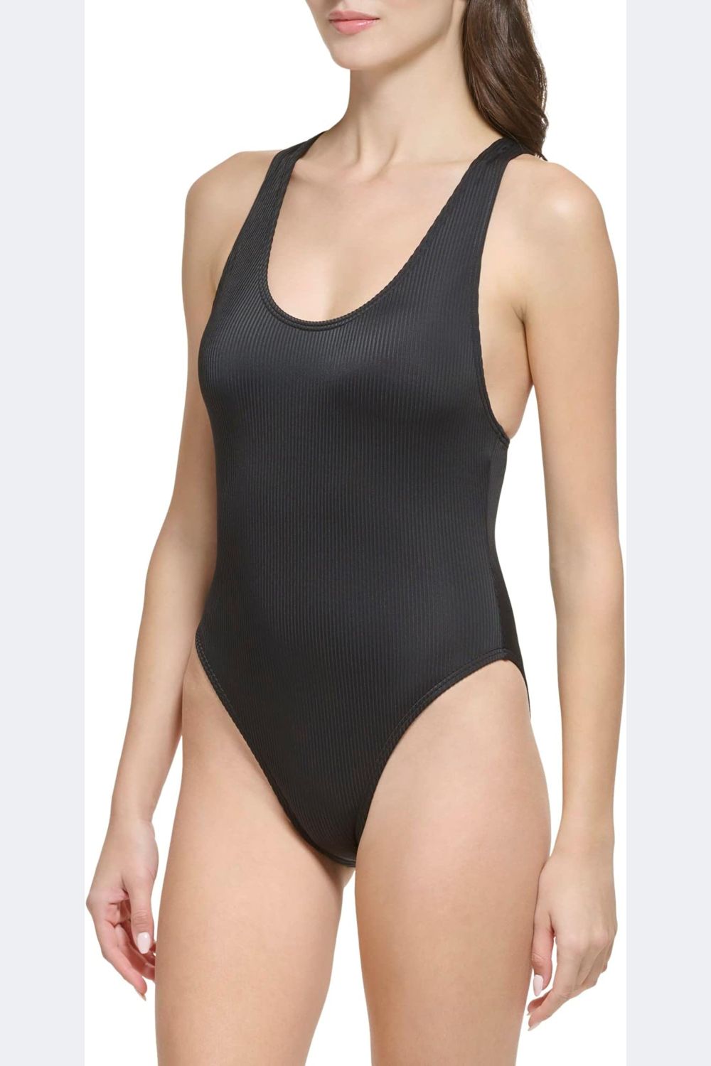 Cдельный купальник в рубчик 617835512 black