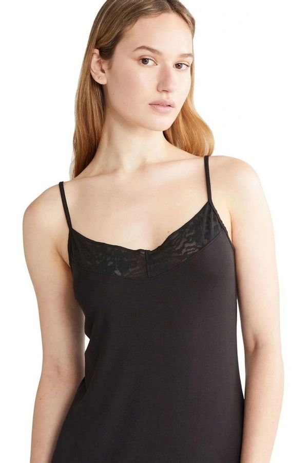 Домашнее платье с кружевом 683663095 black