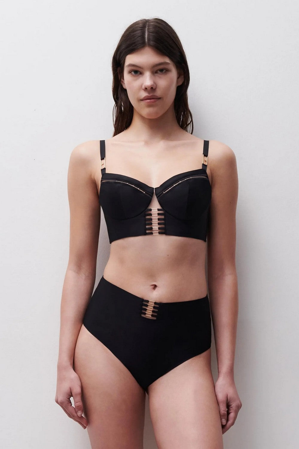 Трусики с высокой талией 01QC5 Stranger black