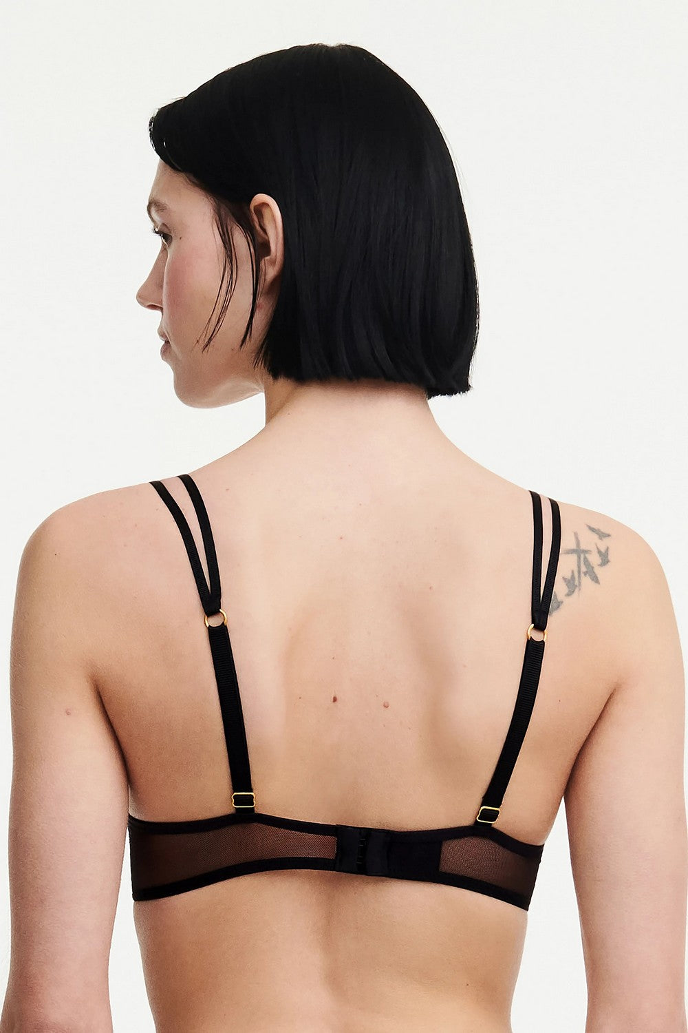 Бюстгальтер с вышивкой 09F2 Txture black