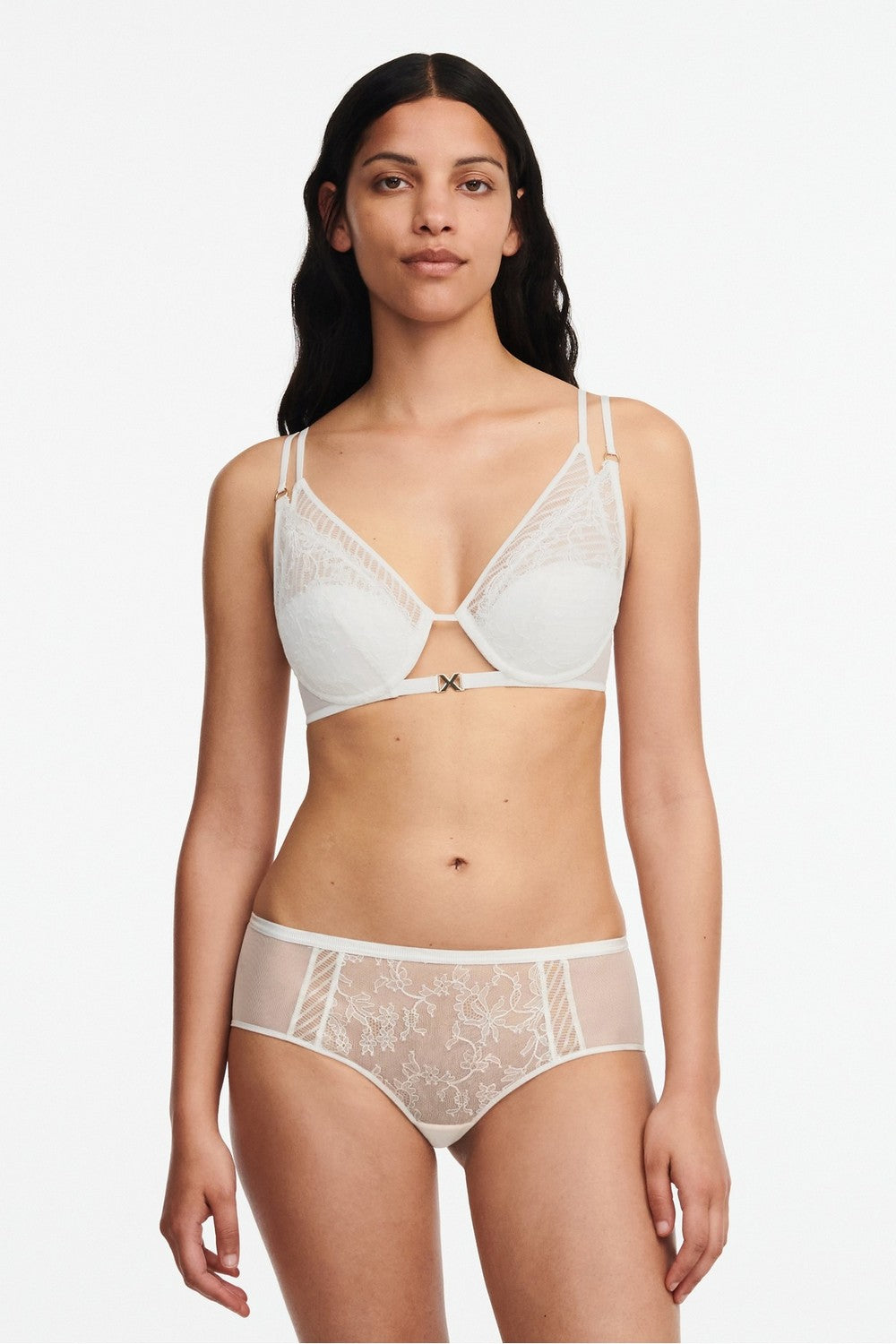 Бюстгальтер с вышивкой 09F2 Txture milk