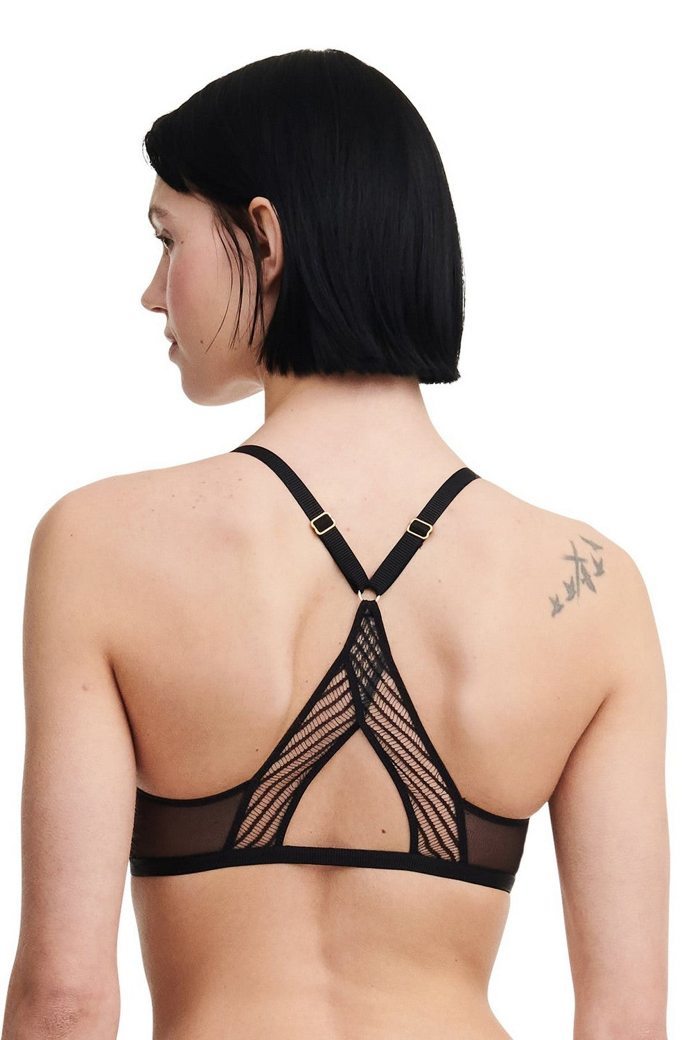 Бралет с застежкой спереди 09F3 Txture black