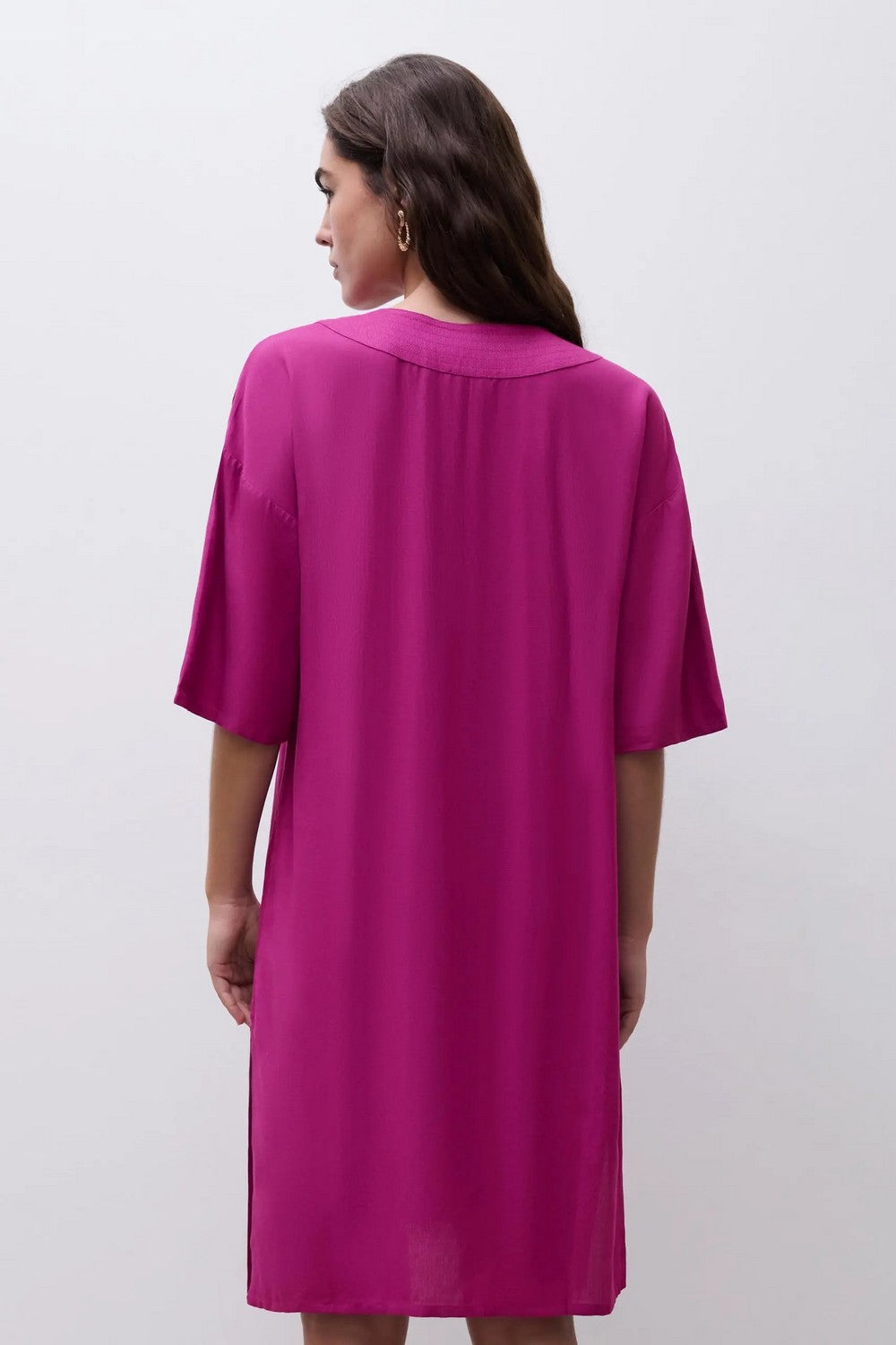 Пляжная туника из вискозы 10R6 fuchsia