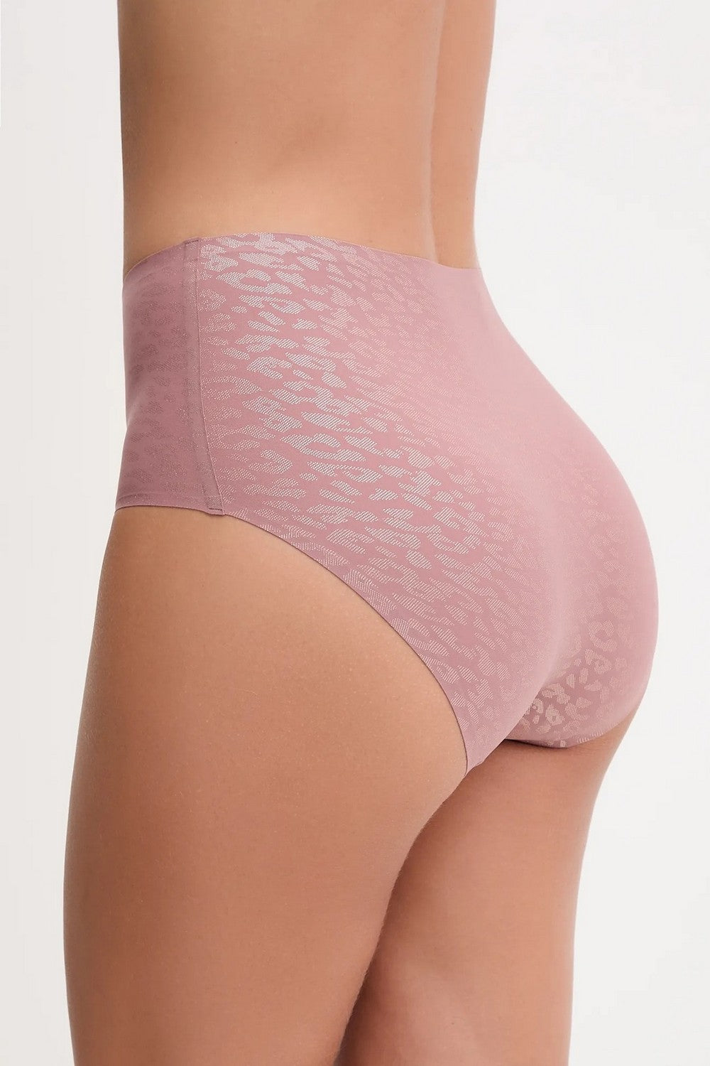 Высокие трусики слип 11DC7 Soft stretch Shimmer ink pink leo shimmer