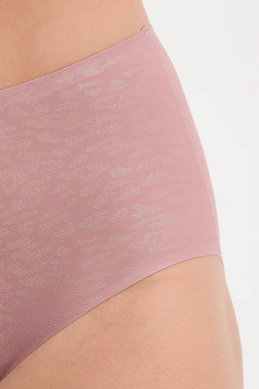 Высокие трусики слип 11DC7 Soft stretch Shimmer ink pink leo shimmer
