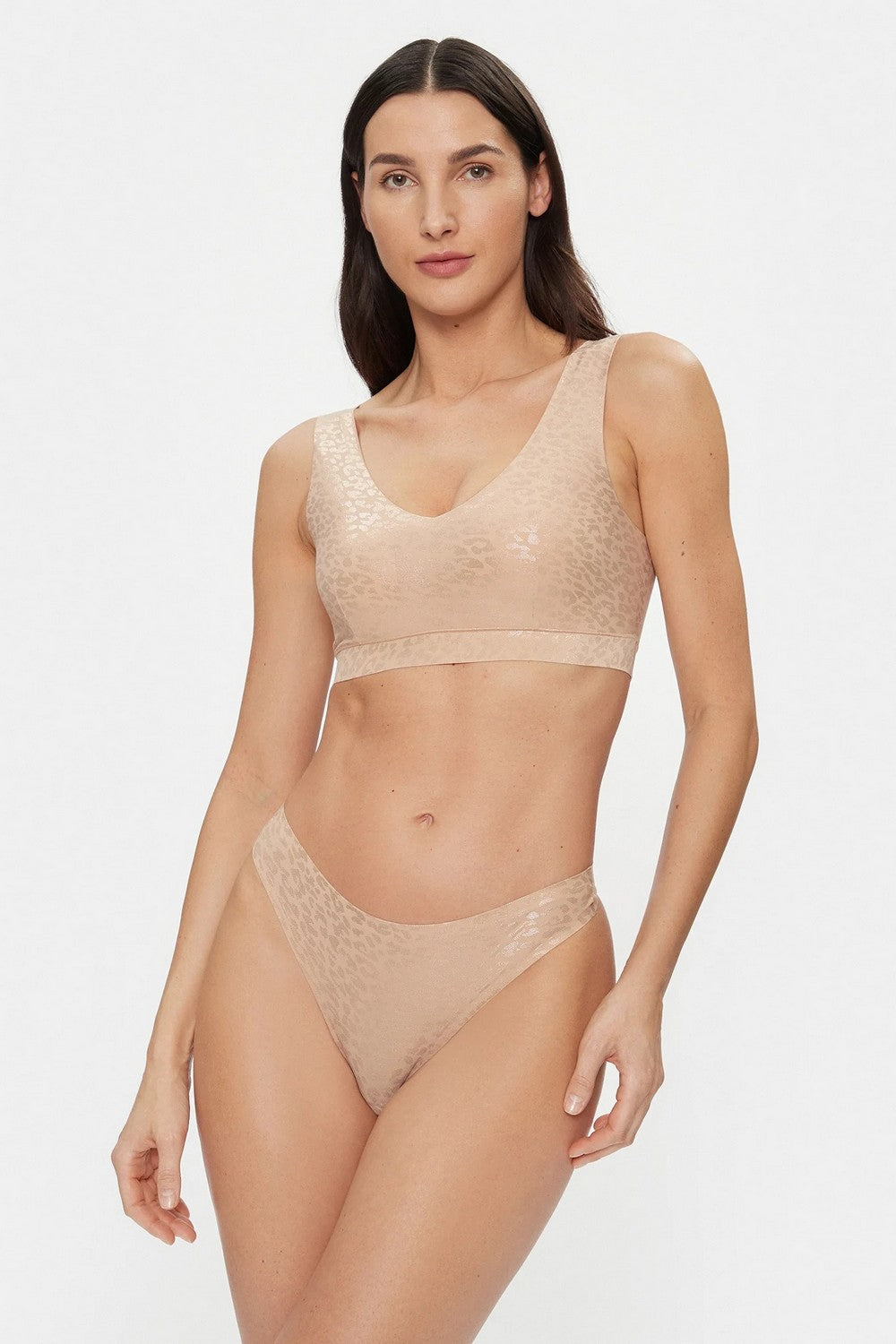 Бесшовный бра-топ 11DQ1 Soft Stretch Shimmer leo shimmer