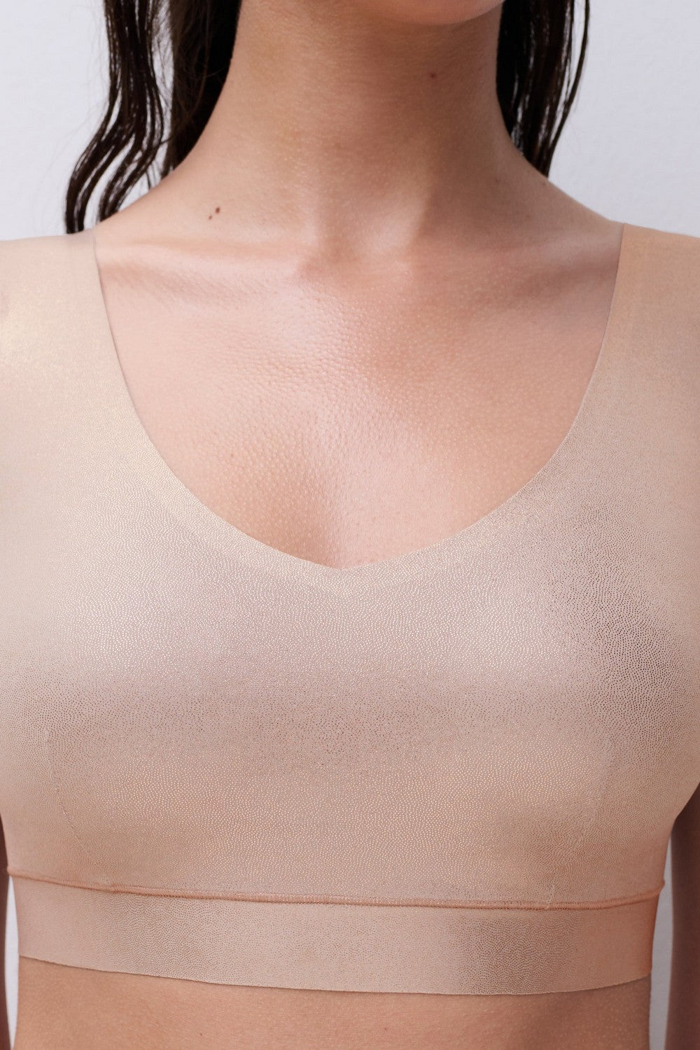 Бесшовный бра-топ 11DQ1 Soft Stretch Shimmer golden glow