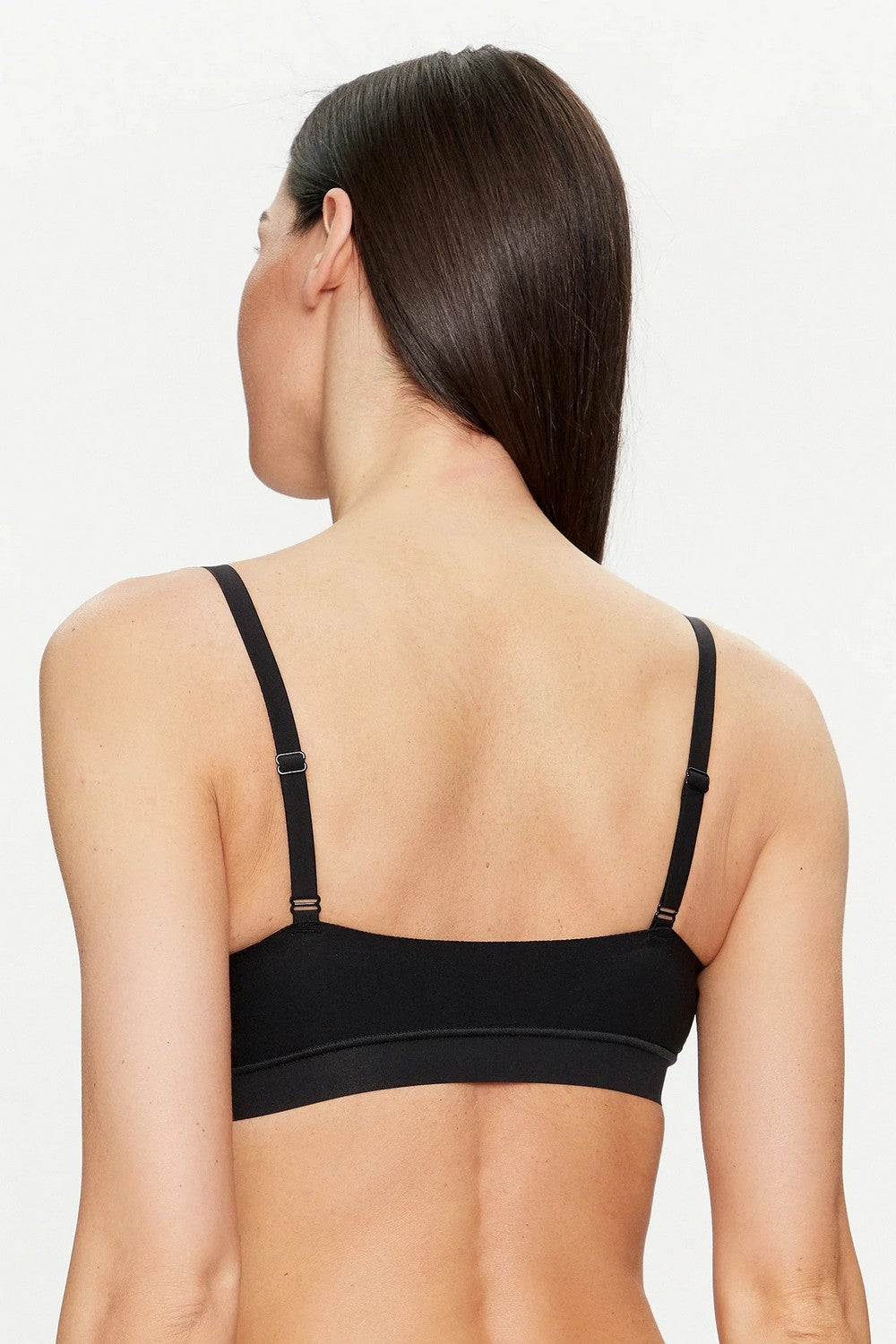 Бесшовный бралет с кружевом 11GQ9 Soft stretch black