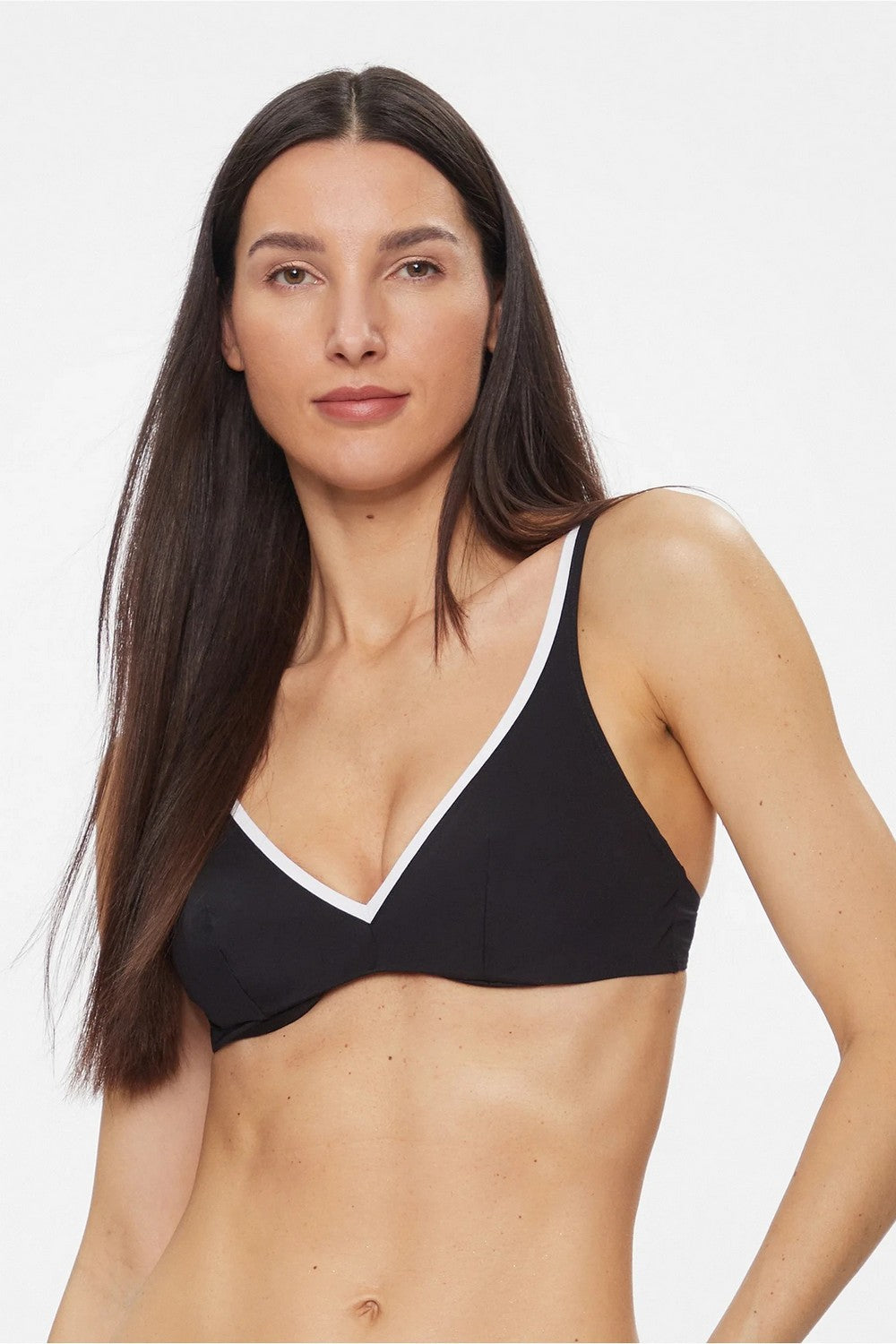 Купальный бюстгальтер с мягкими чашками 12IMA Authentic black/white