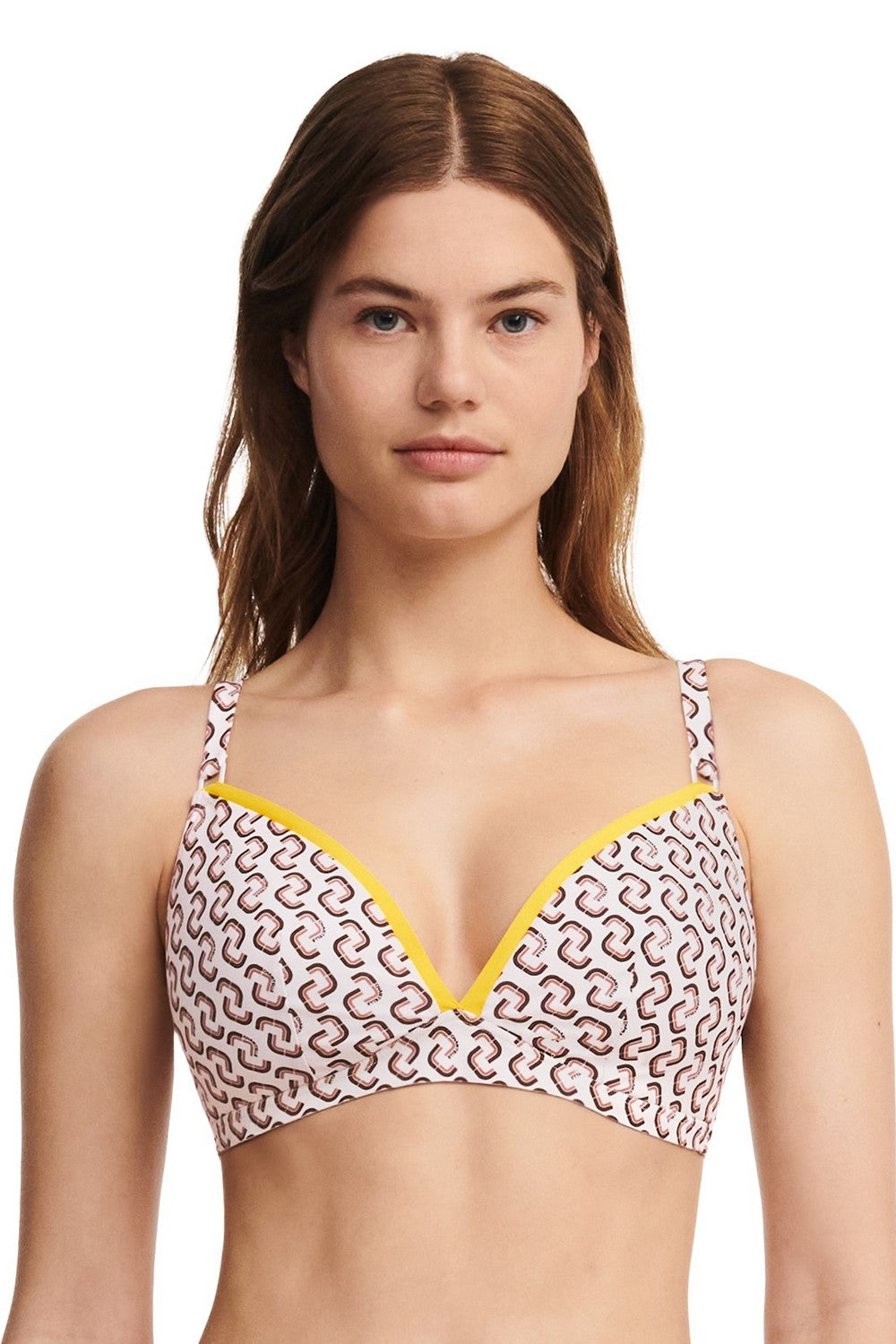 Купальный бюстгальтер с принтом 12IQF Authentic monogram