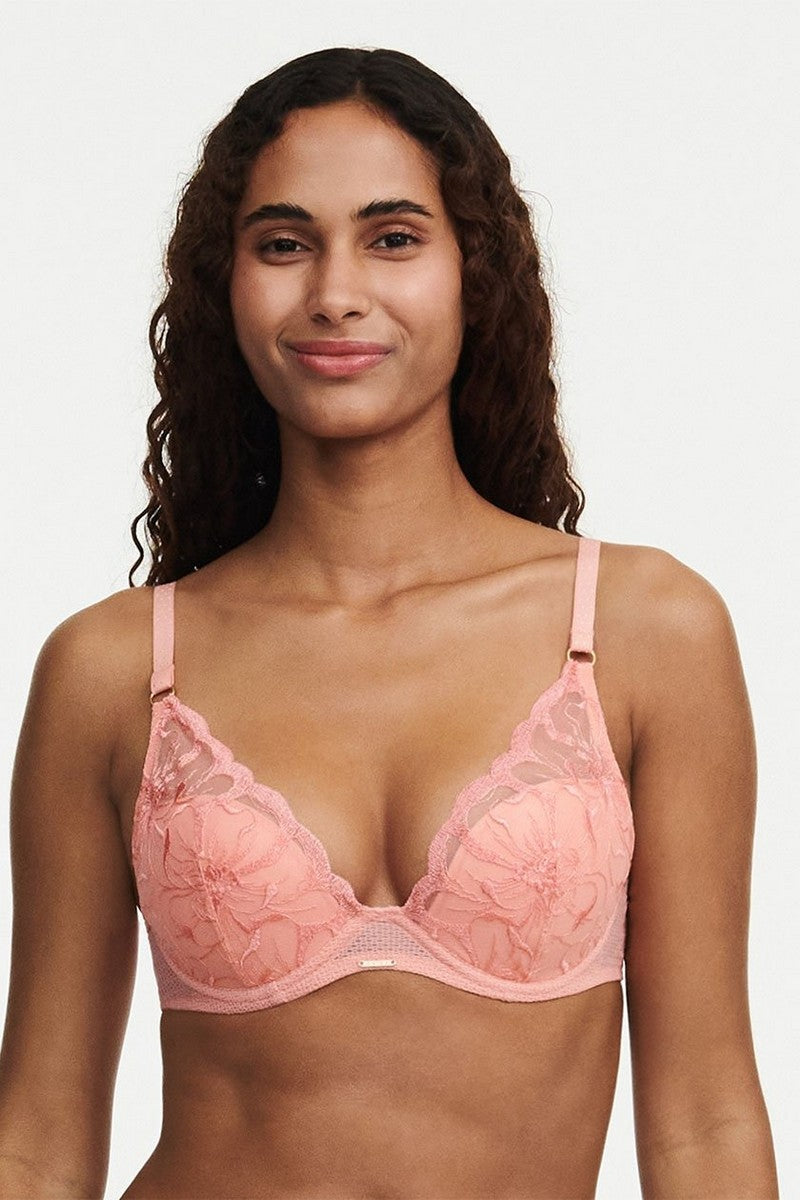Бюстгальтер с вкладышами пуш-ап 12M2 Fleurs candlelight peach