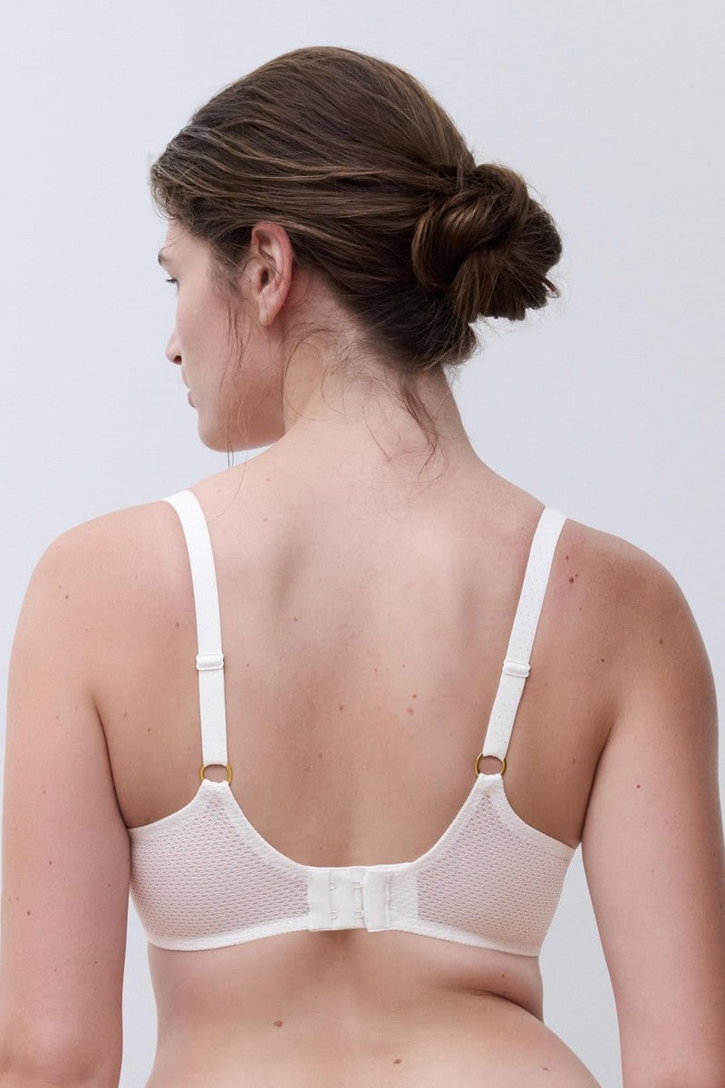 Бюстгальтер с кружевом 12Q1 Fleurs Signature satin milk