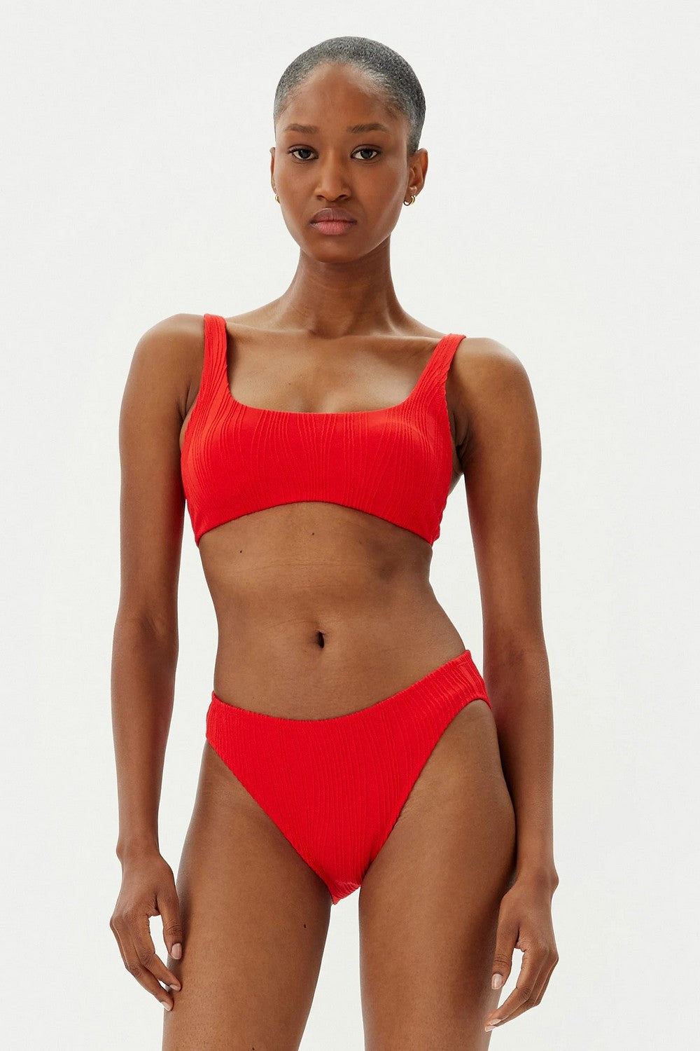 Купальный топ с мягкими чашками 12VQ0 Pulp cherry red