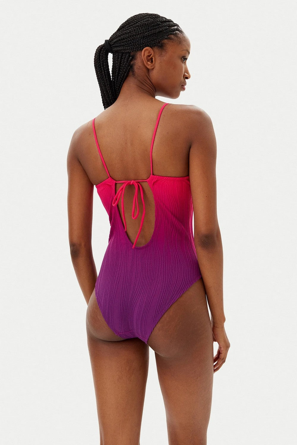 Фактурный сдельный купальник 12VUA Pulp sunset t&d