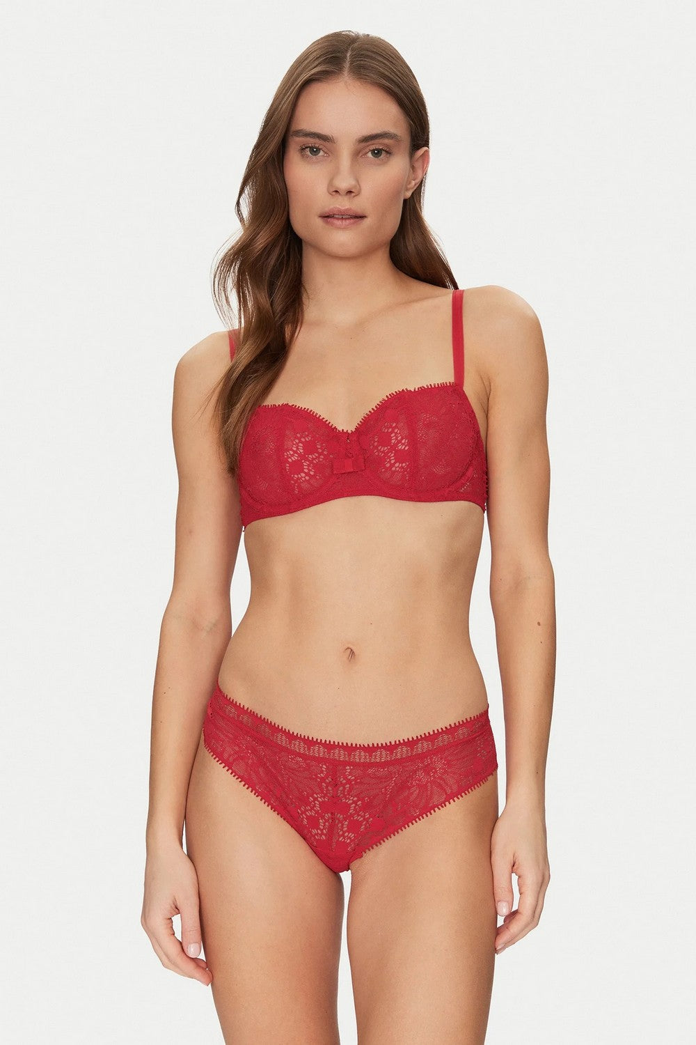 Бюстгальтер балконет из кружева 15F5 Day to night poppy red