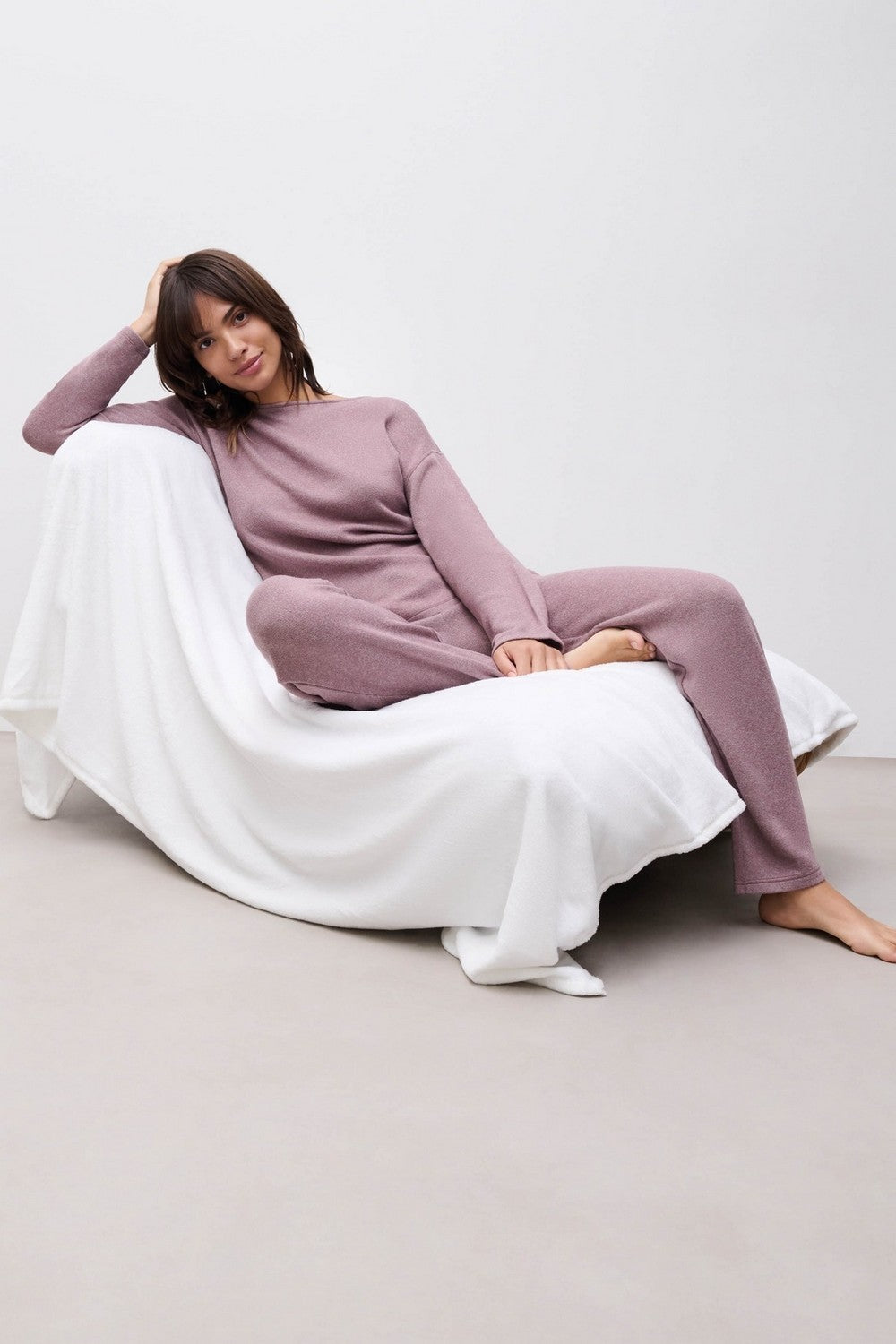 Домашня кофта з віскози 15WJ0 Jerry deep taupe