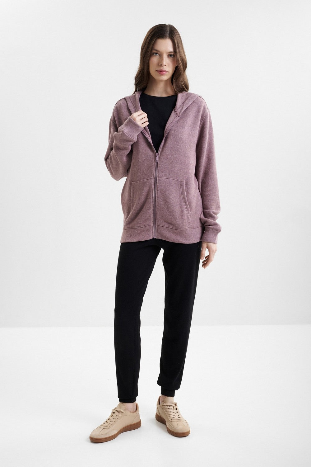 Домашня кофта на блискавці 15WL5 Jerry deep taupe