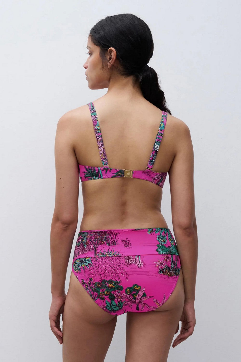 Купальный бюстгальтер с принтом 17UM0 Sauvage pink jungle