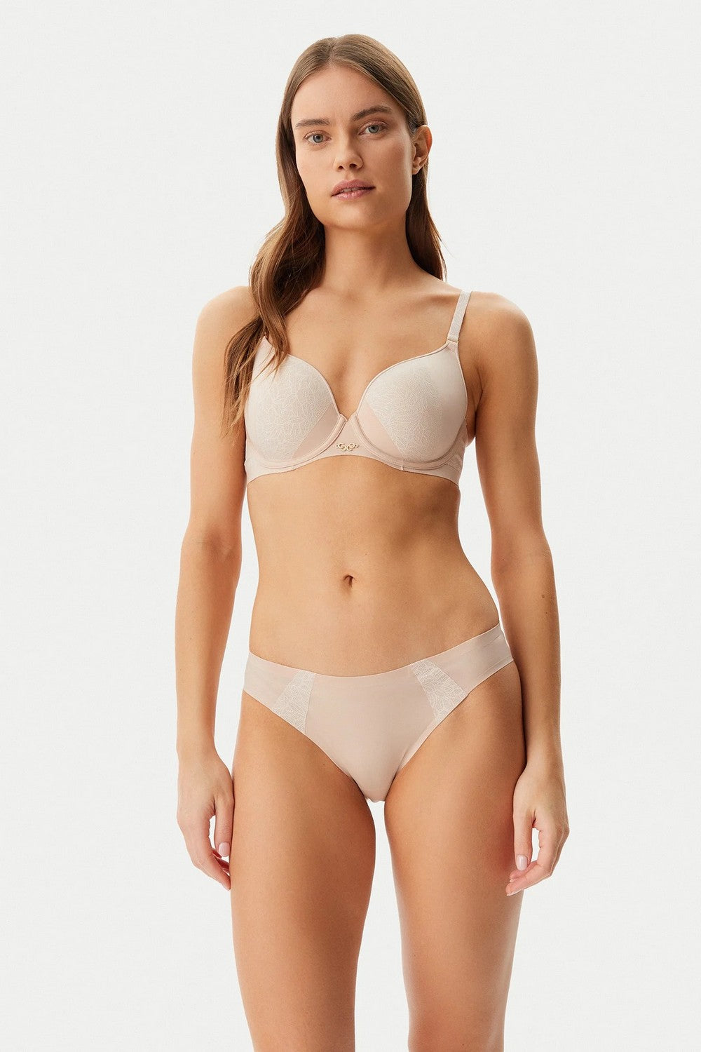 Мягкий бюстгальтер с косточками 18IN3 Pure Lace beige dore