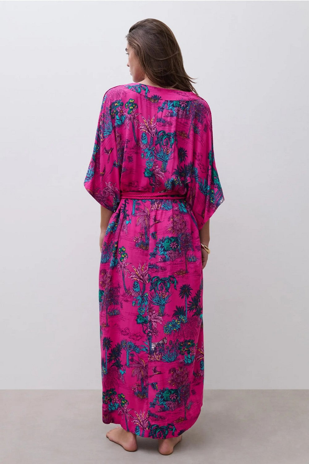 Пляжная туника с принтом 18RW1 Influence pink jungle