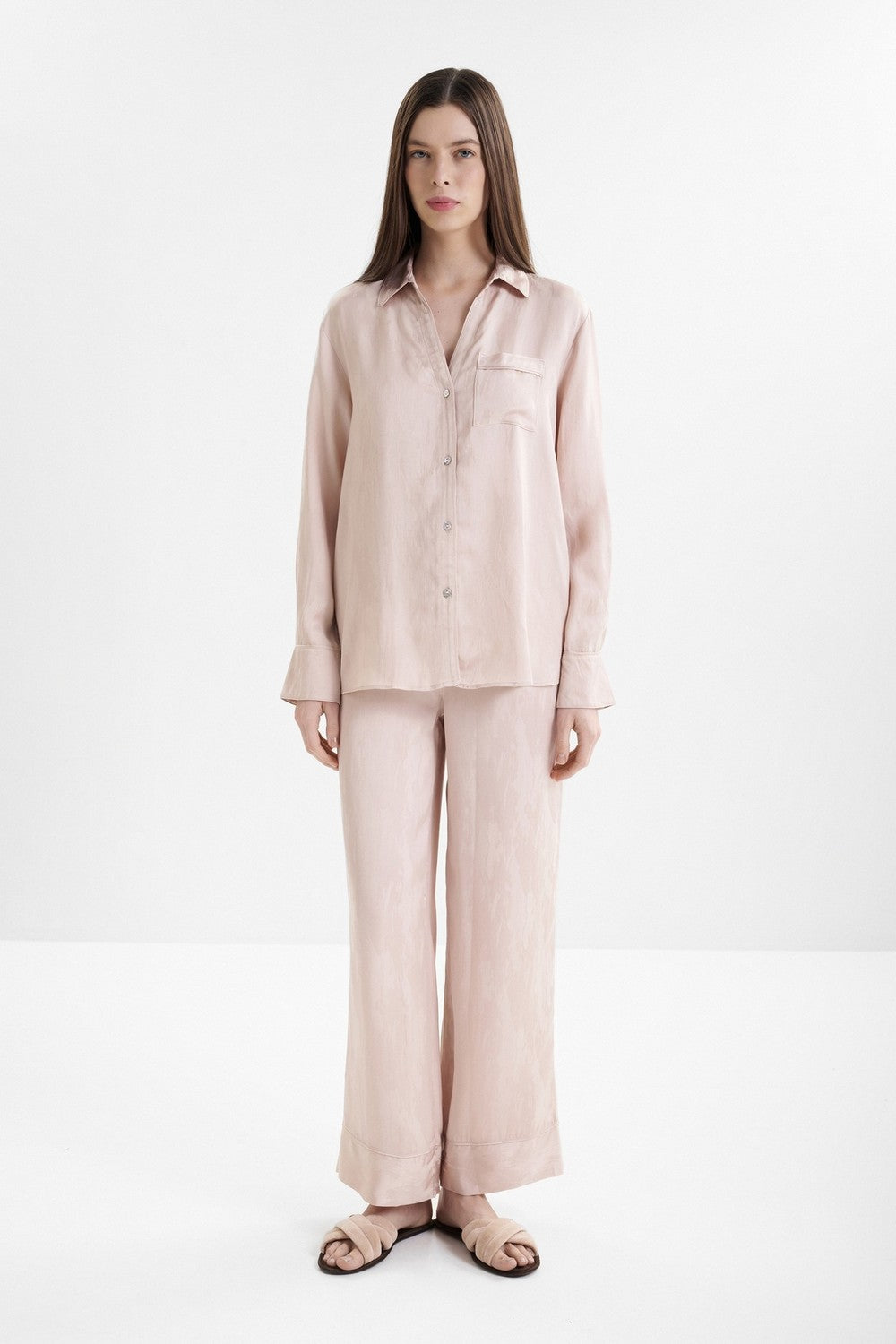 Домашня блуза на ґудзиках 1A4H0 Noah dune shadow