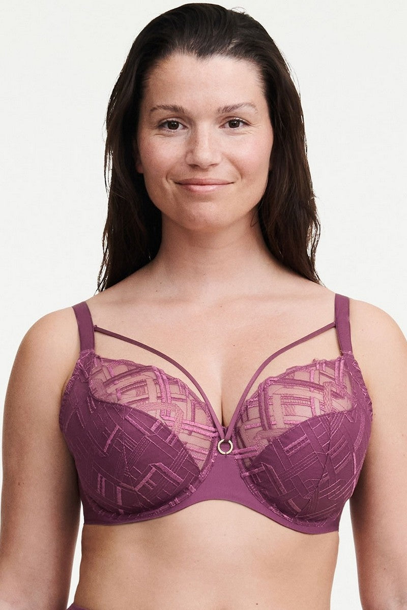 Мягкий бюстгальтер с ремешками 21S1 Graphic Support tannin