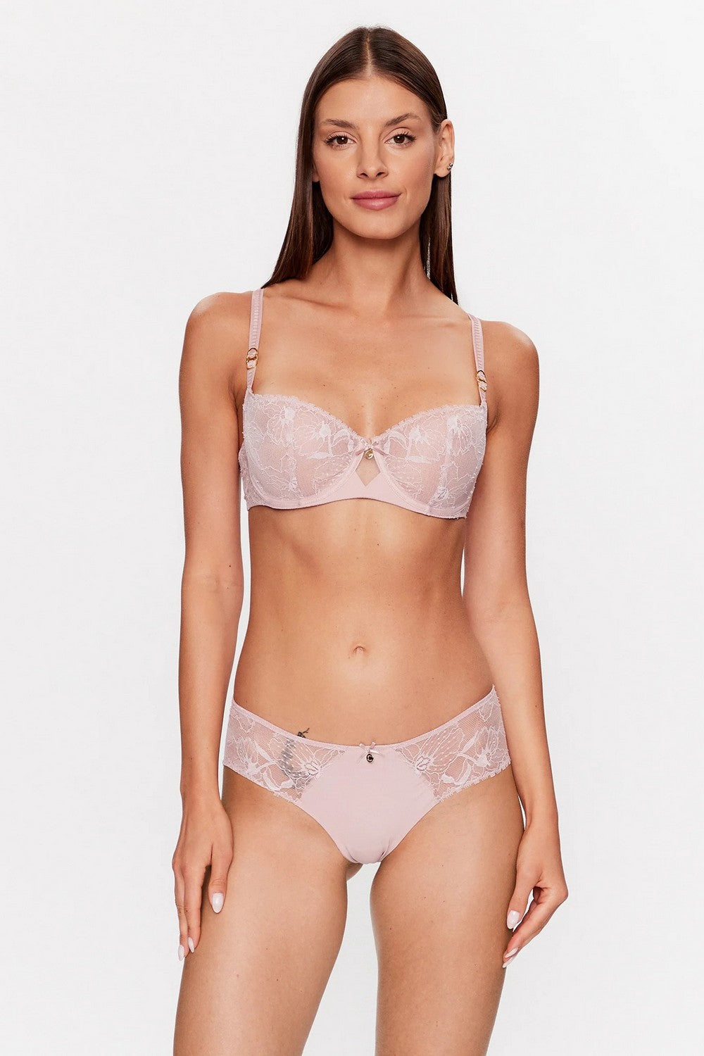 Кружевной бюстгальтер балконет 21U5 Orchids english rose