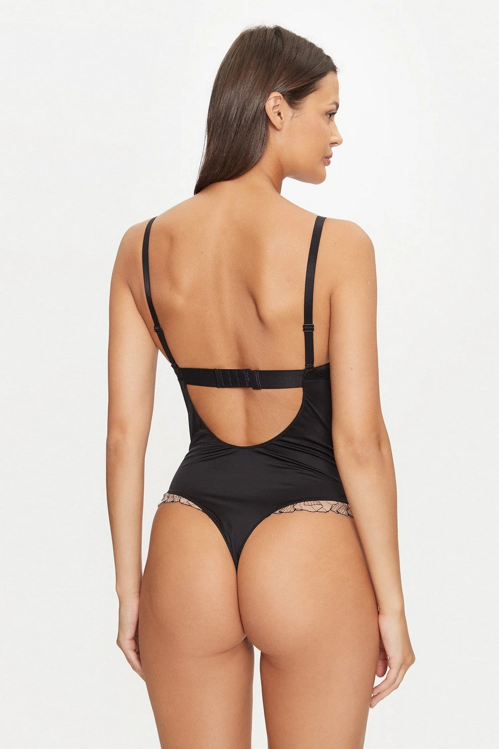 Боди-стринг из атласа 22DT9 Tattoo Love black/golden beige