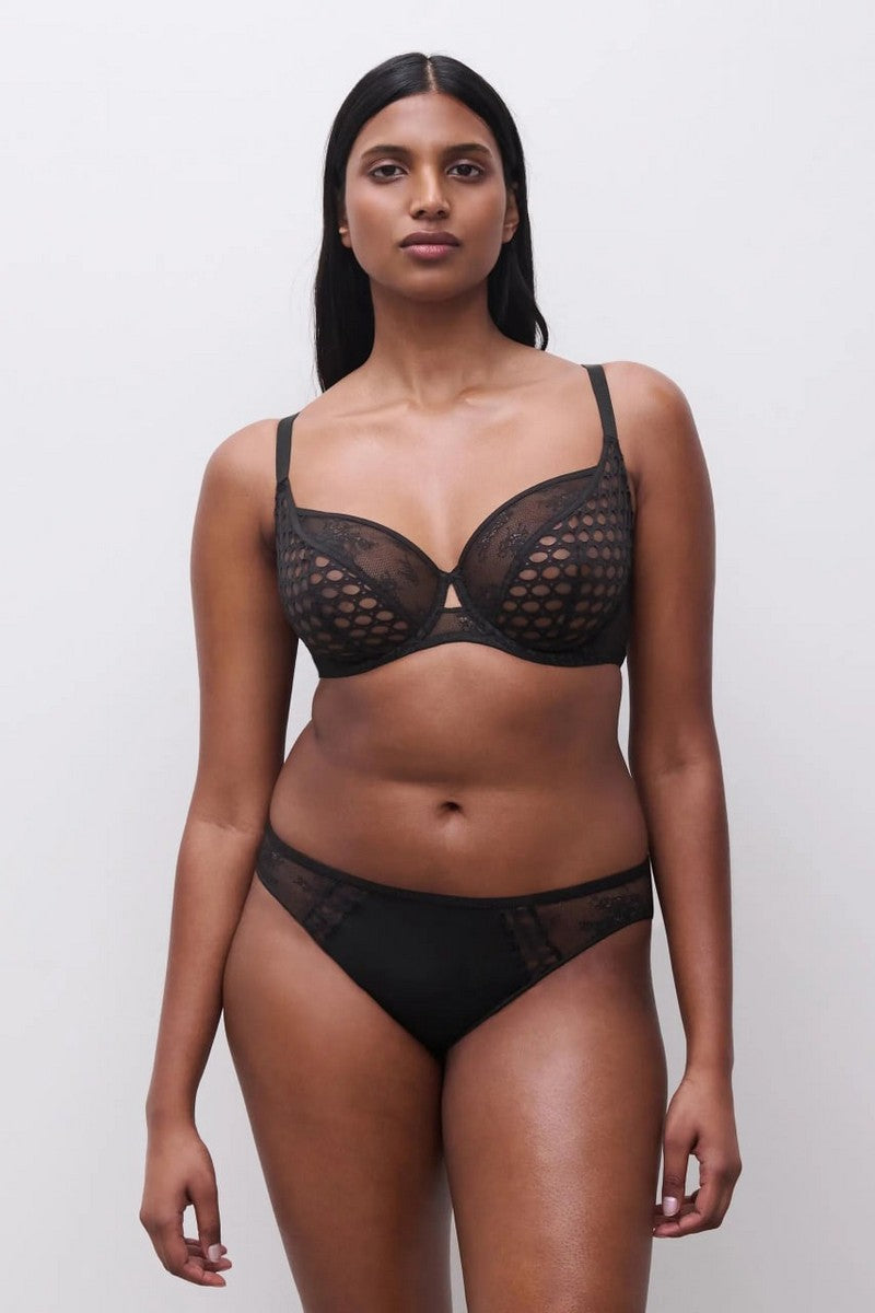 Трусики слип с кружевом 22NA0 Poison black