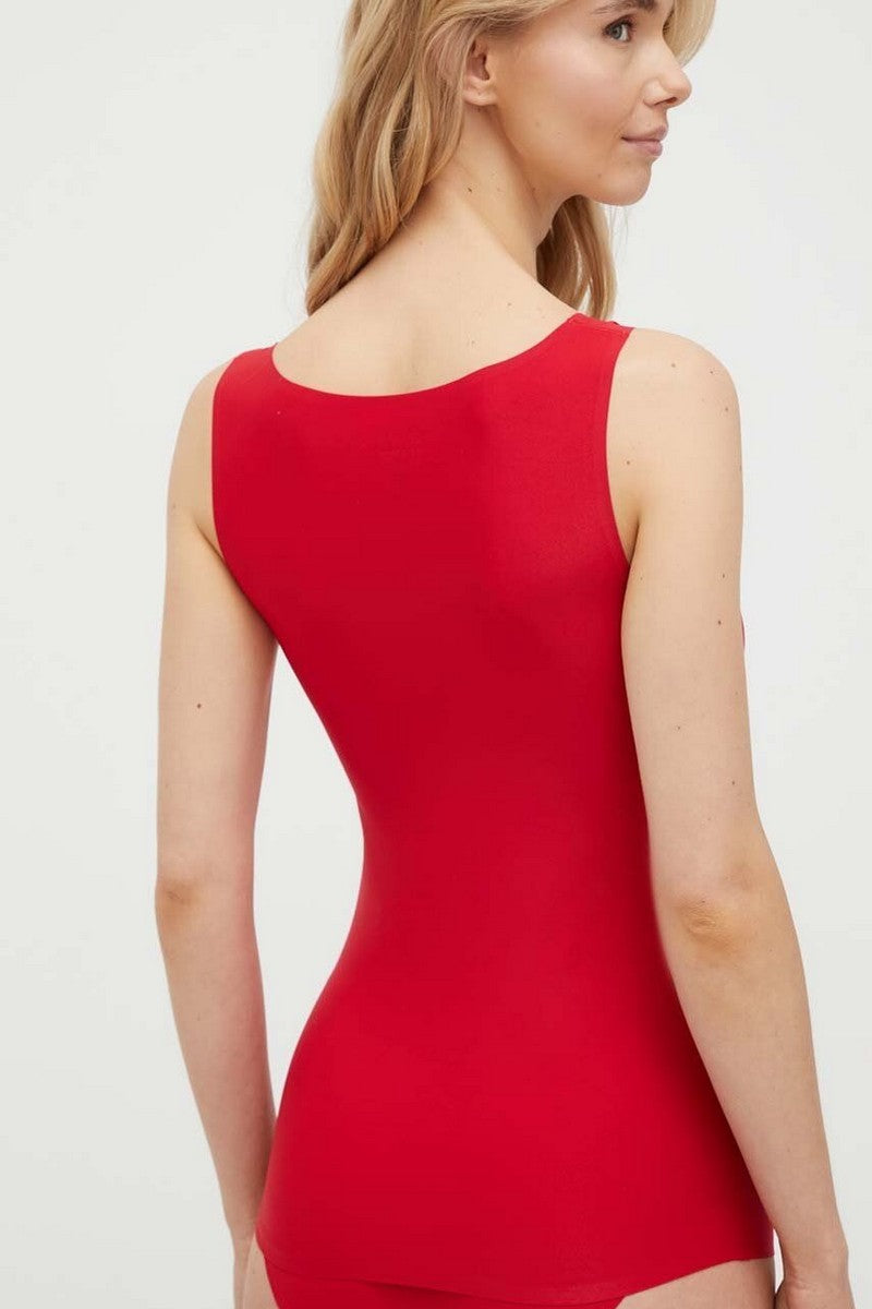 Майка на широких бретелях 2646 Soft stretch poppy red