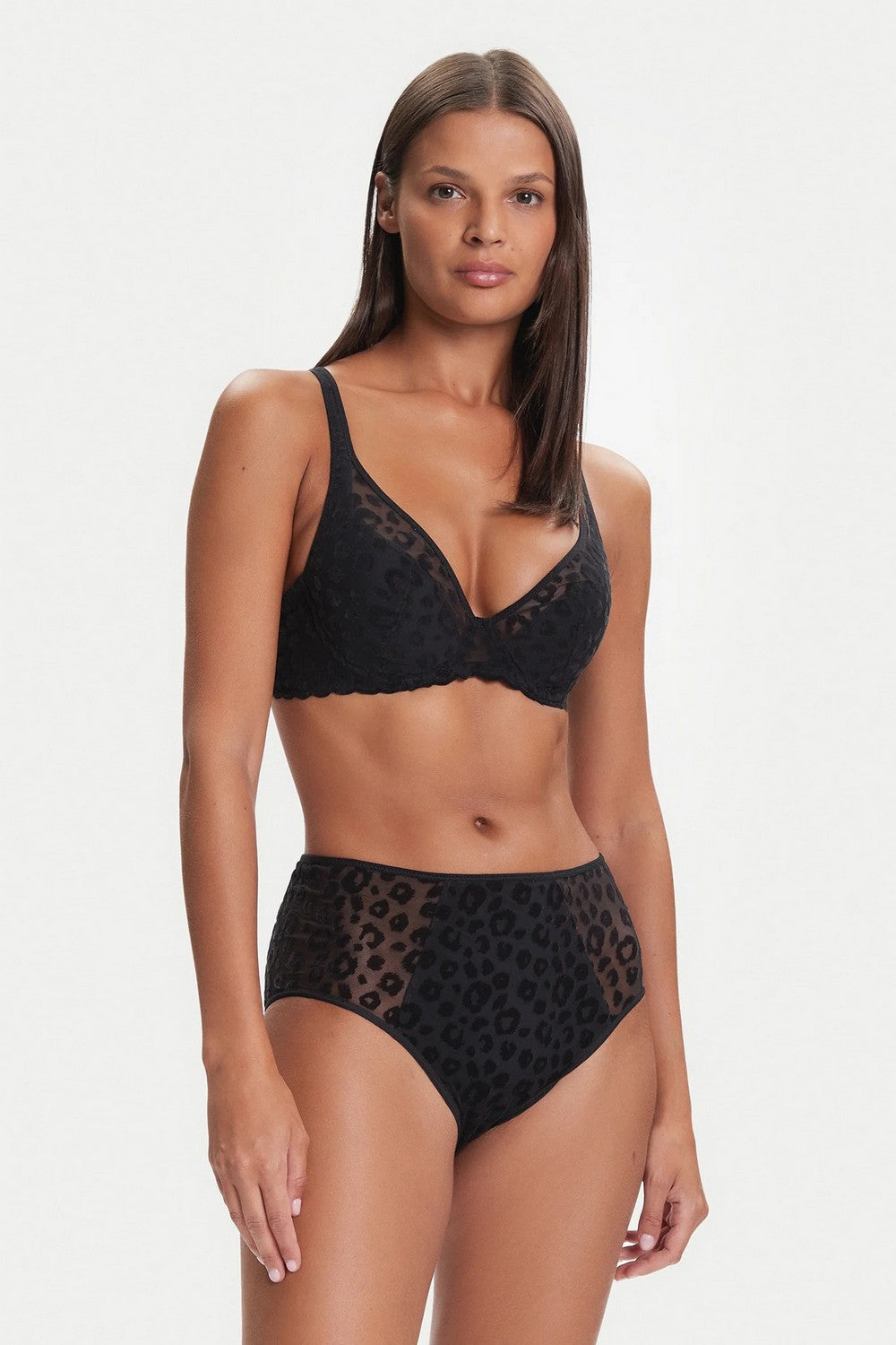 Высокие трусики слип Girls 22XC5 black