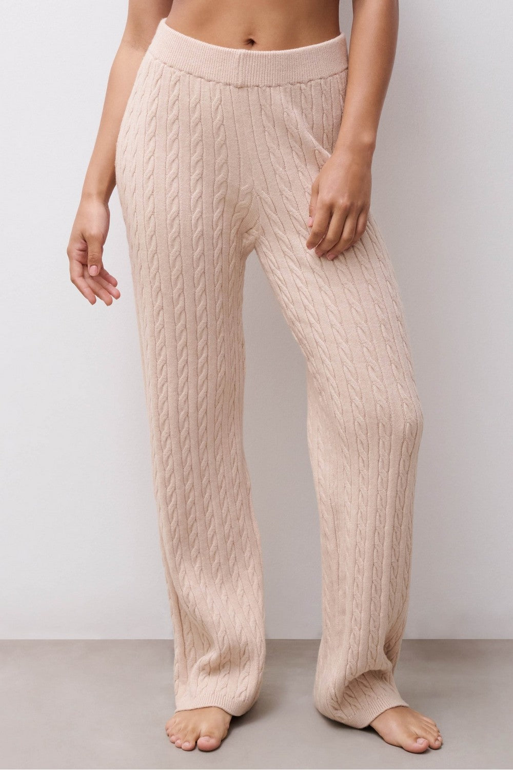 Домашні штани із трикотажу Twist 1A2E0 sand nude