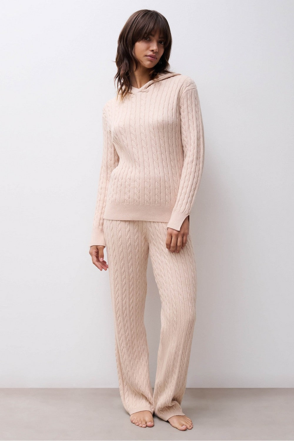 Домашня кофта з капюшоном Twist 1A2L0 sand nude