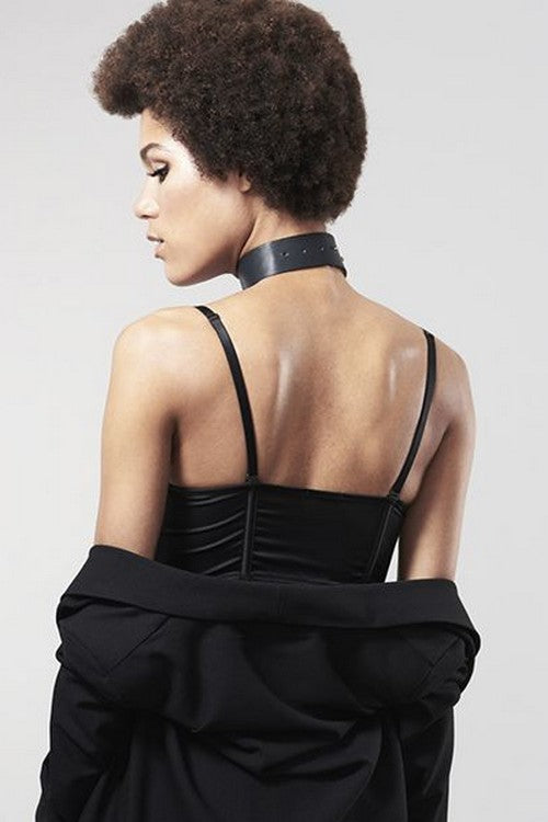 Чокер с поводком Wide Chocker Black