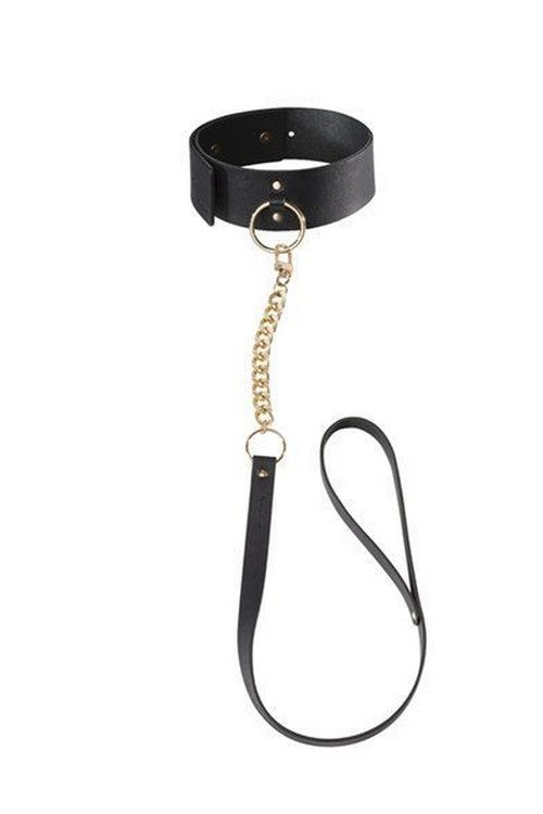Чокер с поводком Wide Chocker Black