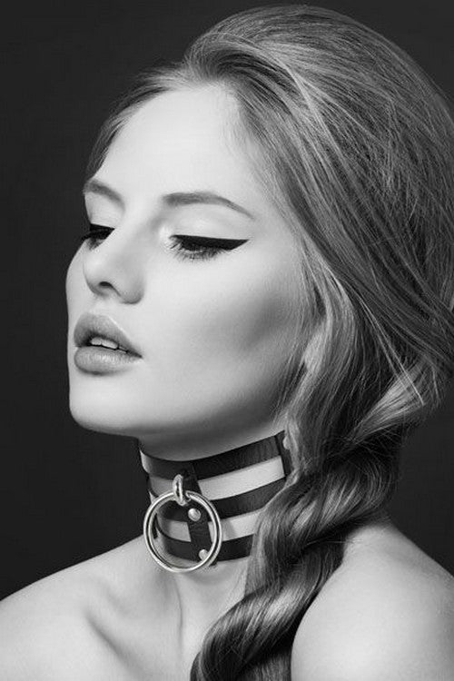 Тройной чокер с кольцом Fetish