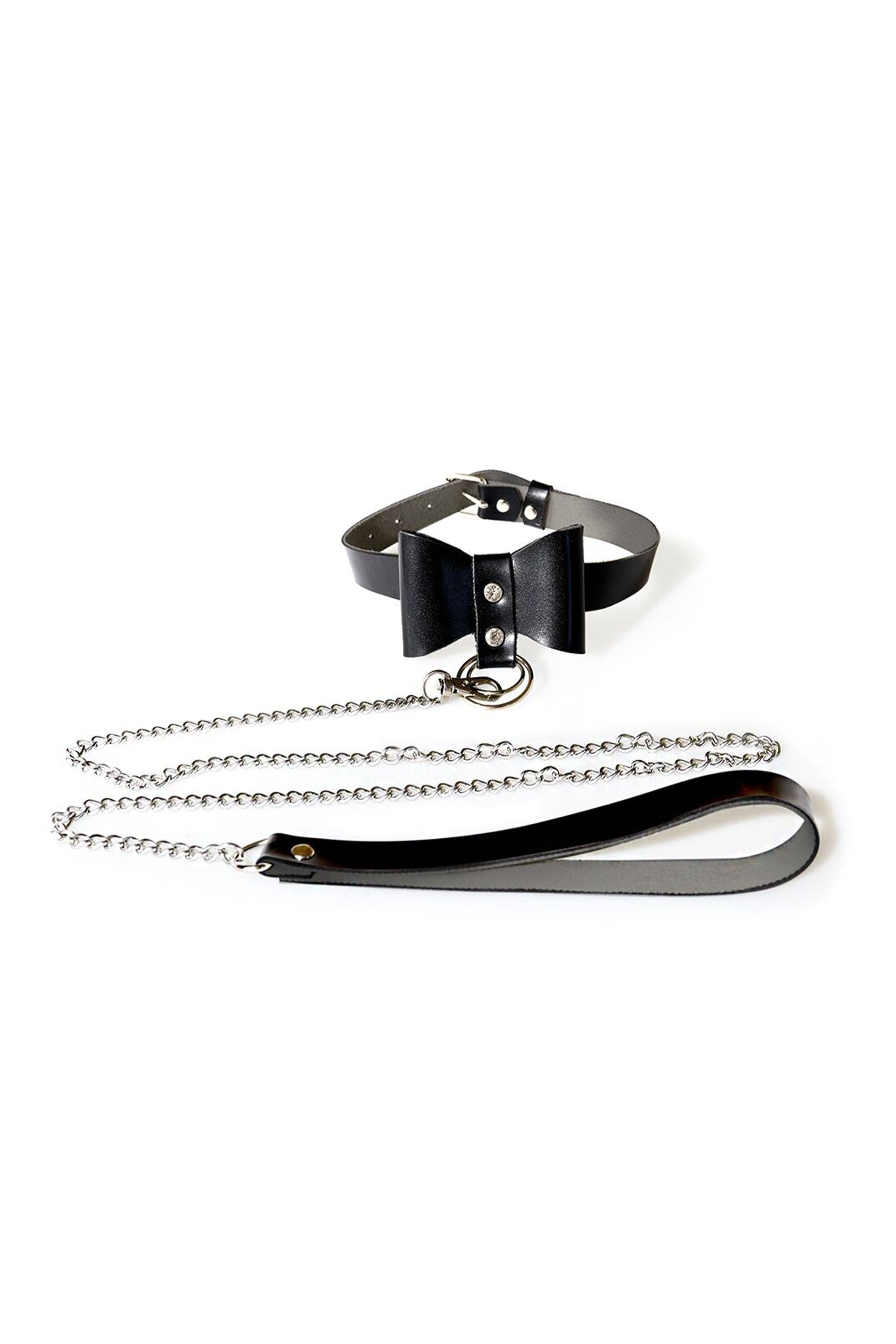 Чокер с поводком Butterfly black