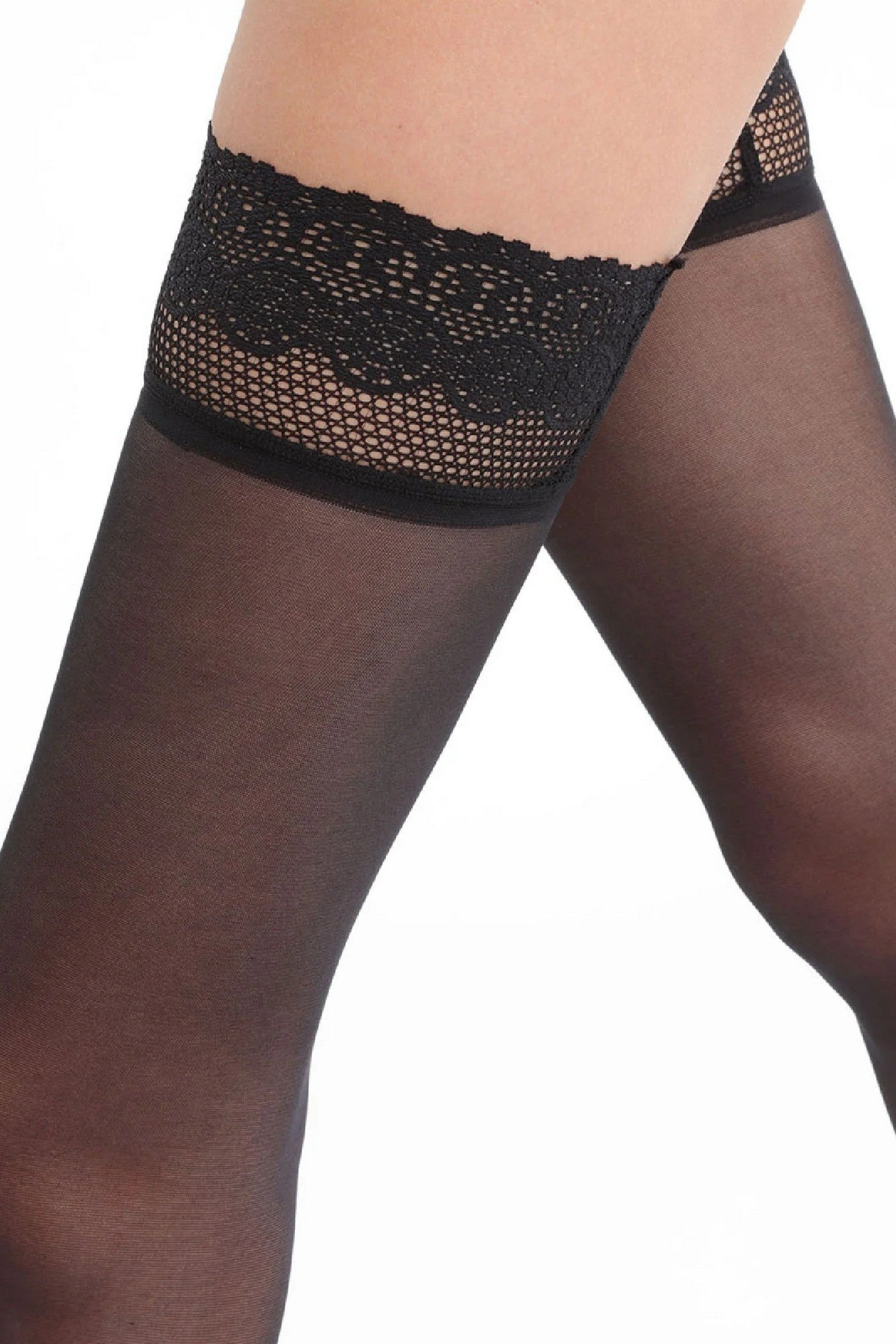 Чулки с широкой ажурной коронкой 1605 Nude Sensation 25d