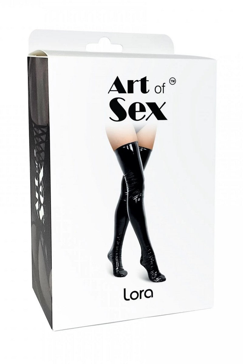 Вінілові панчохи Lora hologram Art of Sex коробка