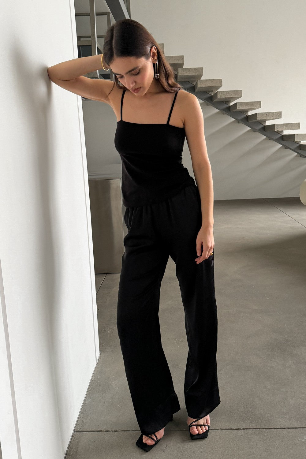 Хлопковая майка на тонких бретелях C19603/1 Basic 3