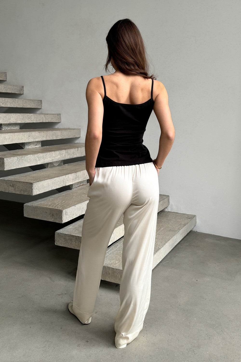 Хлопковая майка на тонких бретелях C19603/1 Basic 3