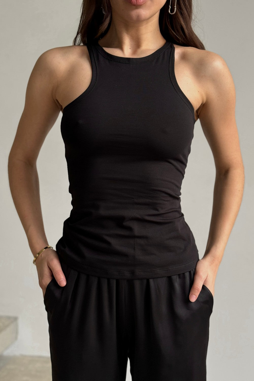 Майка из хлопка C257002/1 Basic 5 black